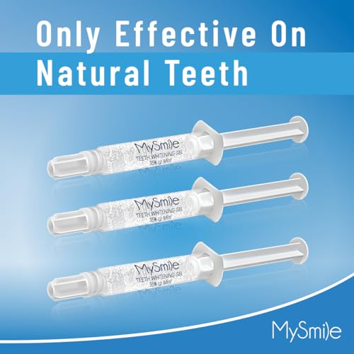 MySmile LED Teeth Whitening Kit, 3 x 35% Carbamide Peroxide Gel, 10 Min Stain Removal
