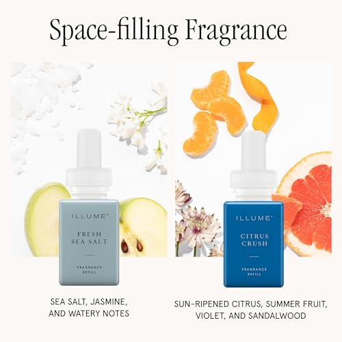 Pura Smart Home Fragrance Starter Set - Scent Diffuser with Fresh Sea Salt and Citrus Crush Refills