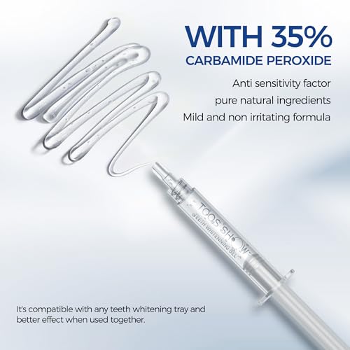 5 Pack Teeth Whitening Gel & Desensitizing Gel Kit, Effective & Travel-Friendly